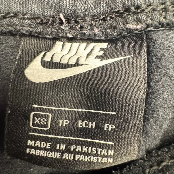 Nike Mens Sportswear Club Fleece Joggers Black XS Sweatpants Cuffed Graphic‎ - Image 4