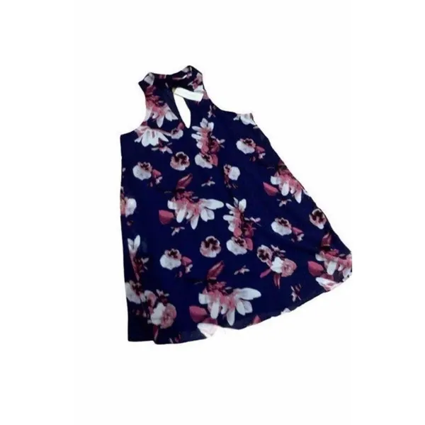 AON) NWT Dress Small Floral‎ Francesca's Miami S floral blue New With Tags - Image 8