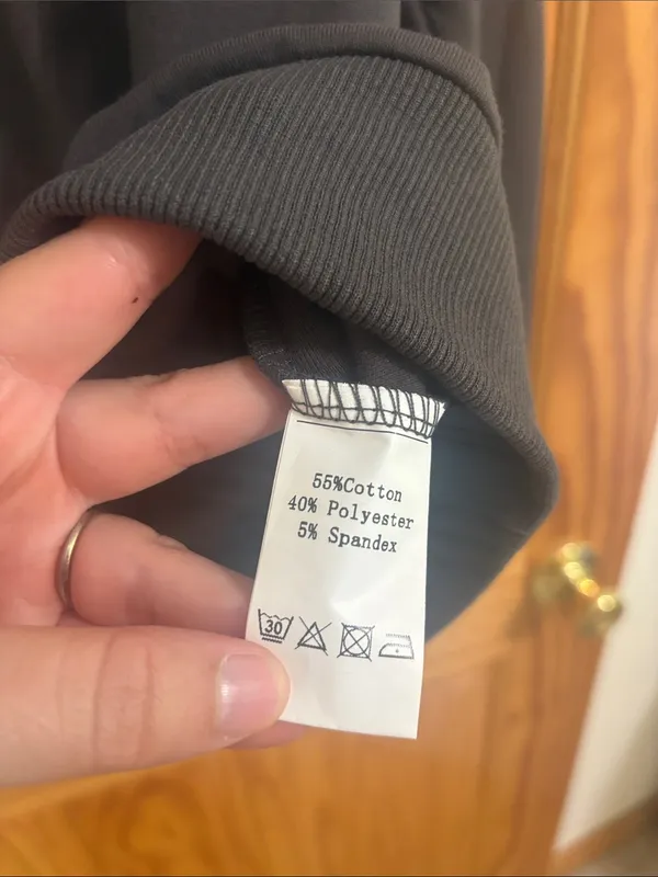 Boutique Brand Size Small Dark Grey Hooded Sweatshirt and Sweatpants Set NWT - Image 5