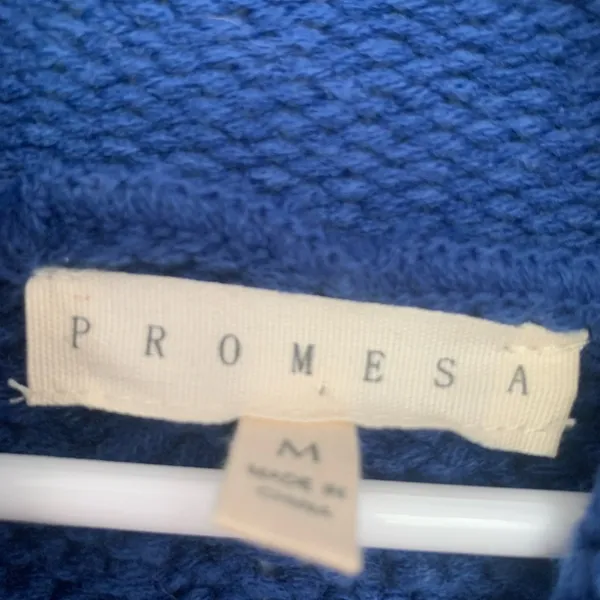 PROMESA Boutique Blue Chunky Turtleneck Sweater - Image 7