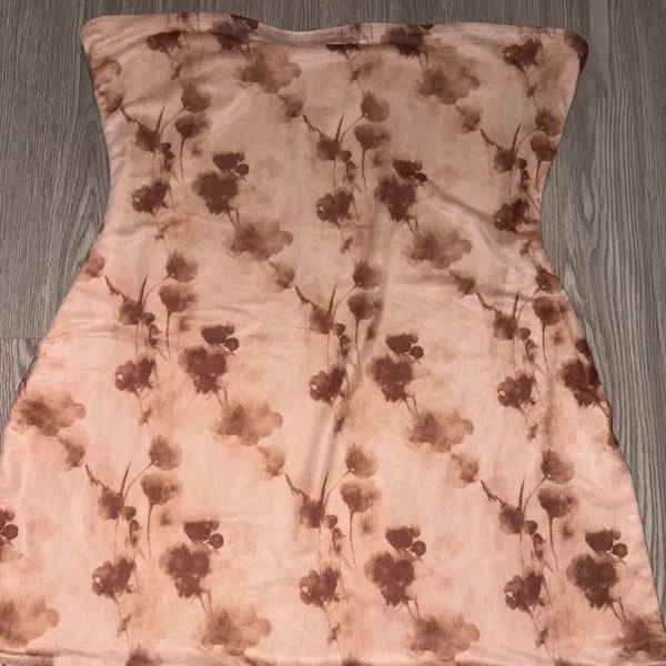 Princess Polly Brown Tan Floral Mini Dress - Image 4