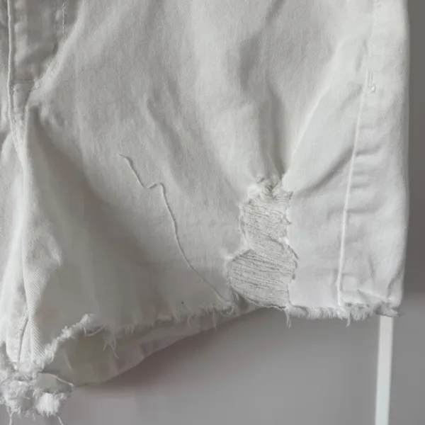 White Sofia Jean Shorts Size 16 - Image 2