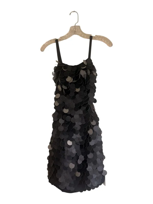 NWT  ASOS  disc sequin square neck  mini dress  SZ-2 - Image 2