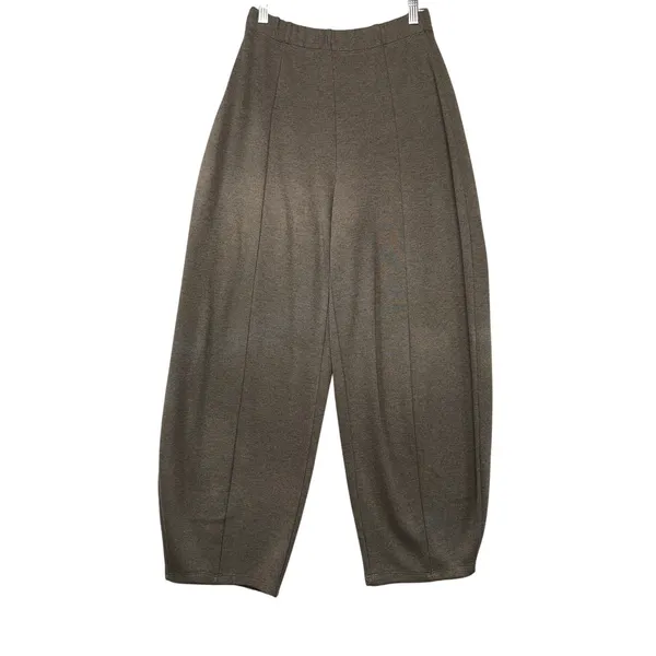 Zara Knit 2 Piece Set Top and Pants Taupe Brown‎ Seam Detail Medium - Image 8
