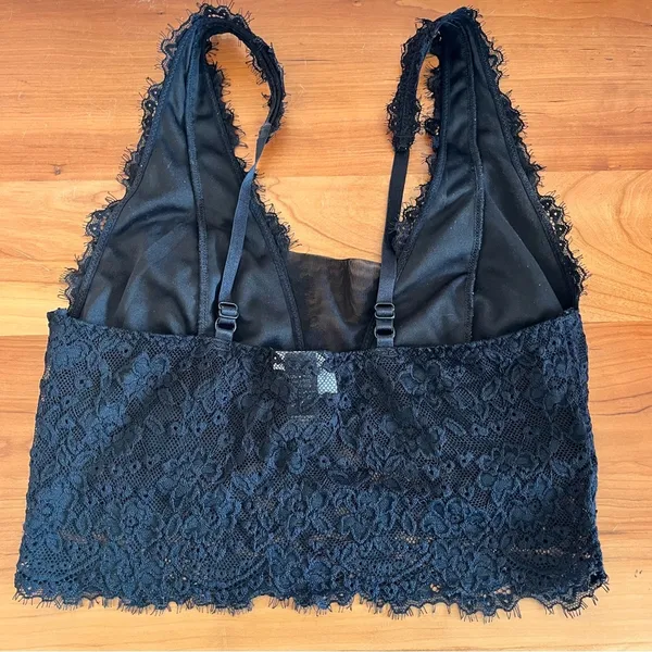 Women’s Buckle Daytrip Black Lace Bralette Sexy Festival Size Small‎ - Image 3