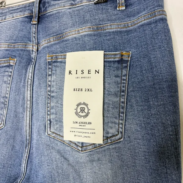 Risen High Rise Relaxed Skinny Jeans Size 2XL (18) NWT Distressed XRDP1206 - Image 5