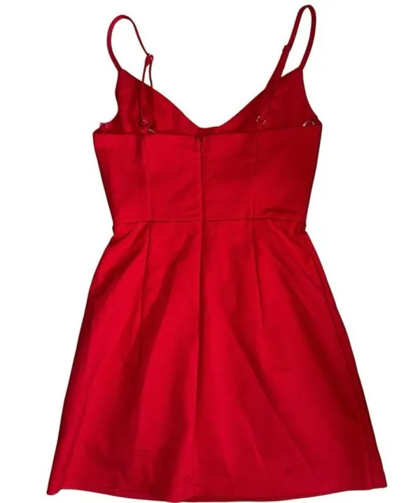 Novella Mini Dress Red lined bust sz 2 women’s princess polly nwot - Image 6