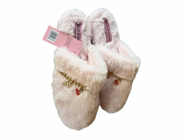 Juicy Couture NEW Women’s Kaelith Blush Faux Fur Slipper Size L (9-10) - Image 3