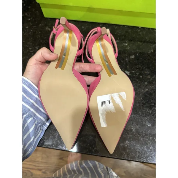 Sam Edelman Avril Dahlia Pink Suede Pumps Size 7 Pointed Toe - Image 8