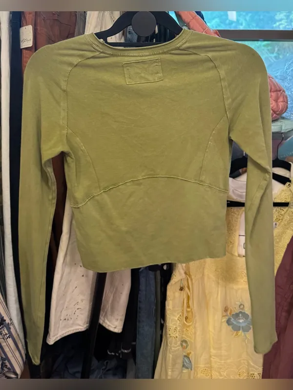 NWOT Free People We The Free Protagonist Long Sleeve - Mossy moss Green - S *IR* - Image 11