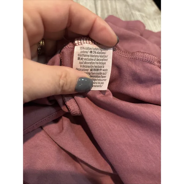 PINK Victoria's Secret Wrap Top Long Sleeve‎ Mauve Rose Stretch Tee Size XL NWT - Image 6