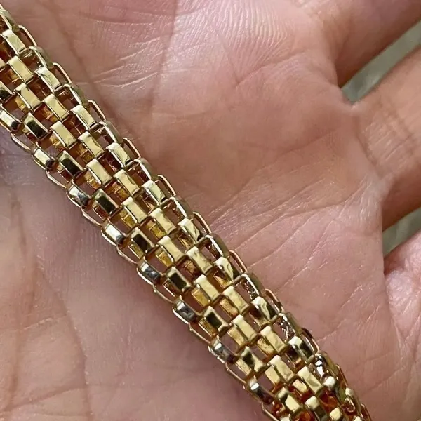 Long gold tone thick chain necklace - Image 7