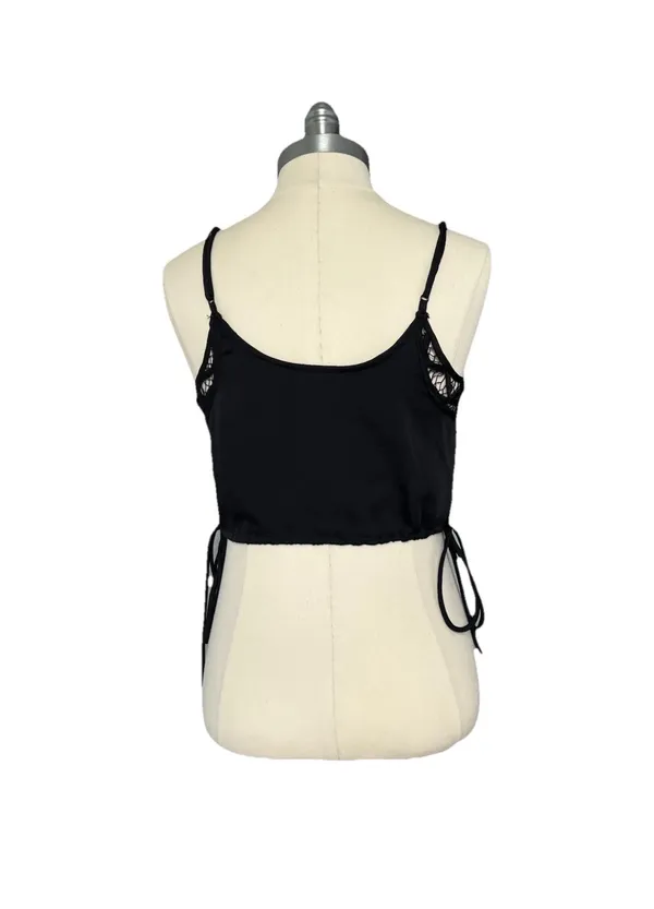 Free People Intimately Cropped Top Sz XS Black Blouson Brami Lace Cami - Image 6