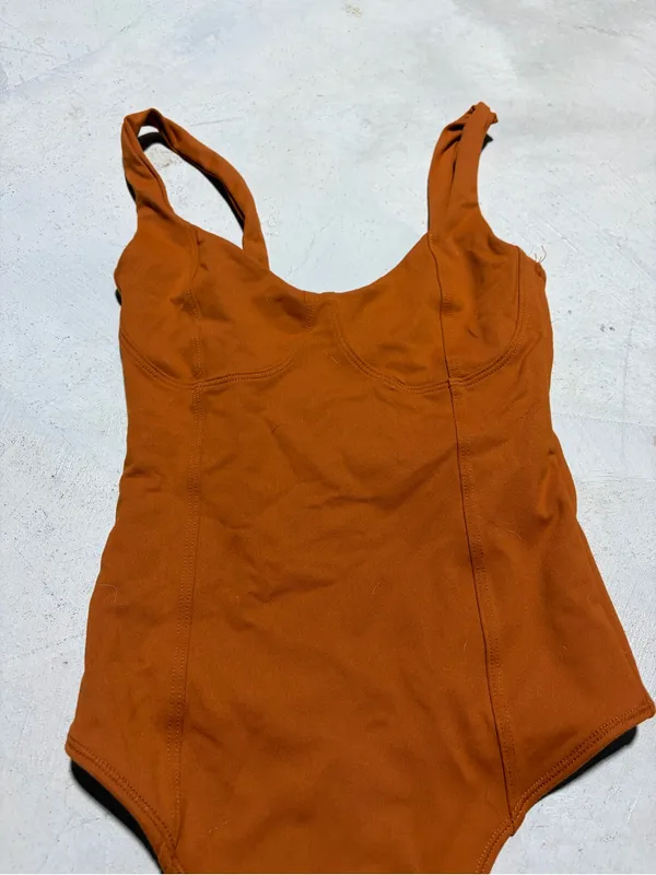 Abercrombie & fitch soft collection Rust Orange One-Piece Bodysuit XXS - Image 2