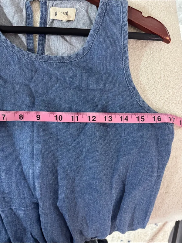 Pact Women's Denim Chambray Tank Dress small - Image 7