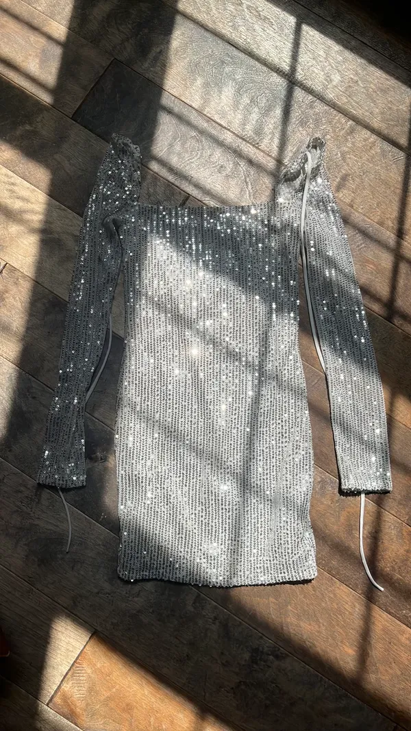Lucy in the Sky Sparkling Square Neck Dress - Image 4
