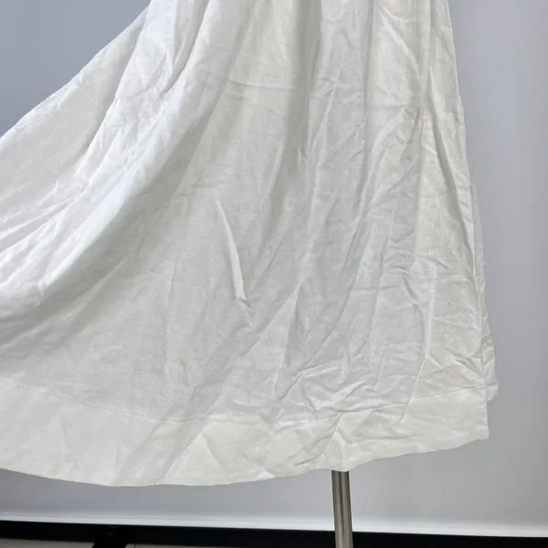 NWOT Farm Rio Linen Blend White Sleeveless Mini Dress Size L - Image 9
