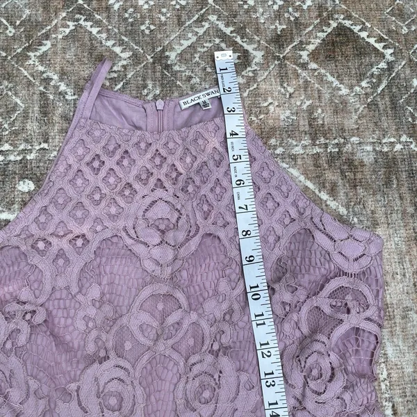 Black Swan Charlotte Lace Dress Size M Blush Pink Skater Fit Flare Wedding Guest - Image 14