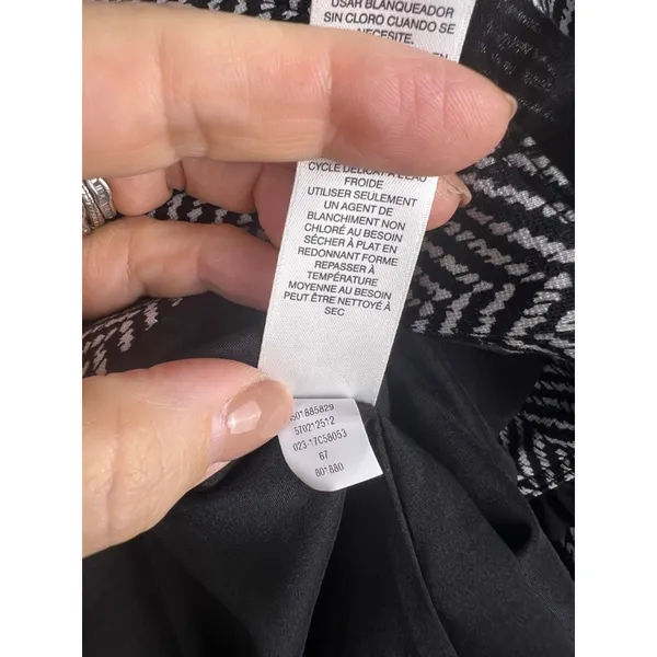 Women's Chico's Black White Herringbone Blazer Jacket Size 8 Chicos 1 - Image 8