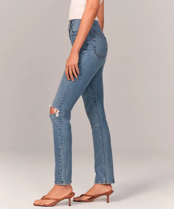 Abercrombie The 90’s Slim Straight Ultra High Rise Jeans - Image 4
