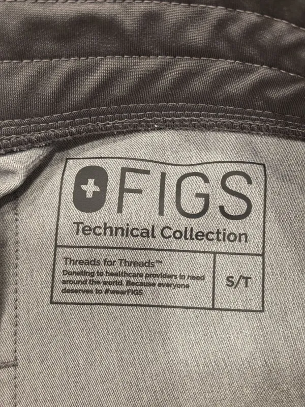 Figs Technical Collection Gray Jogger Scrub Pants S/T Small TALL - Image 5