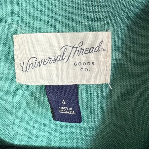 Universal Threads Linen Blend Jumpsuit Womens 4 Utility Pockets Vacation Beach‎ Festival - Image 3