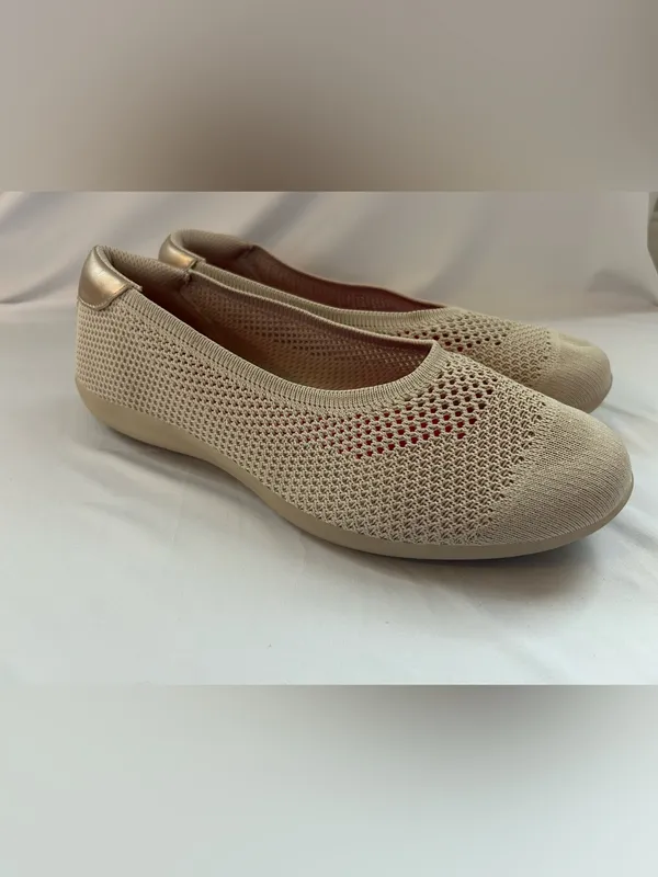 Ryka Women's Knit Ballet Flat in Light Beige 9.5w - Image 2