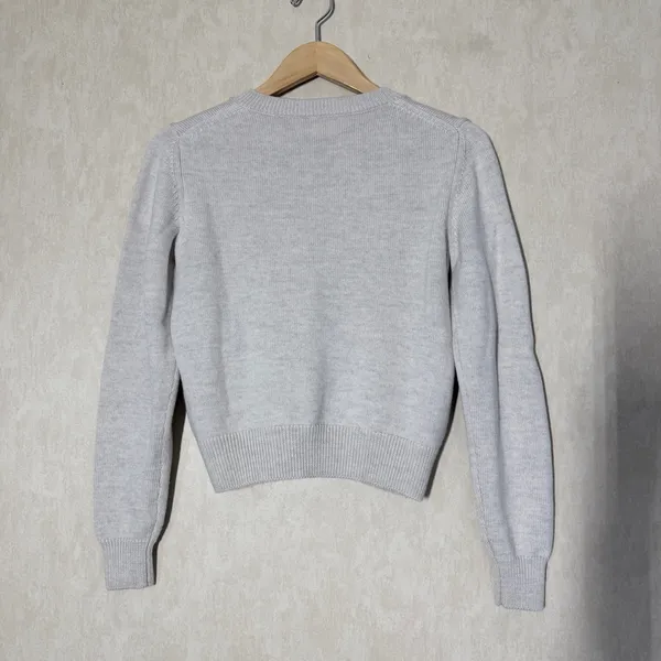 Wilfred Free 100% Merino Wool V-Neck Palomino Sweater Longsleeve Light Cream S - Image 6