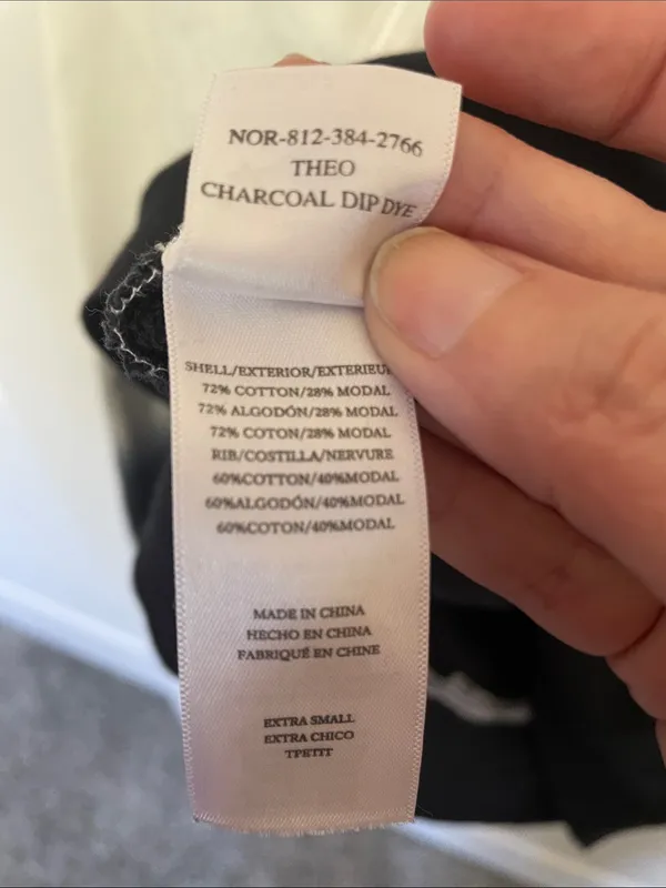 Rails Theo Charcoal Dip Dye Sweatshirt XS Crewneck French Terry - Image 6