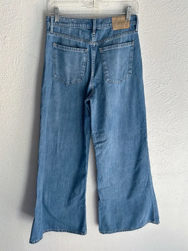 Banana Republic The Puddle Jean High Rise Wide Leg Jeans 28 - Image 6