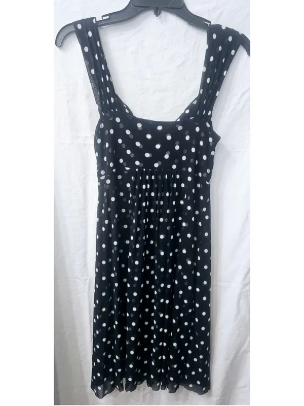 Women's INC International Concepts Polka Dot Mini Dress, Size S, Black/White - Image 6