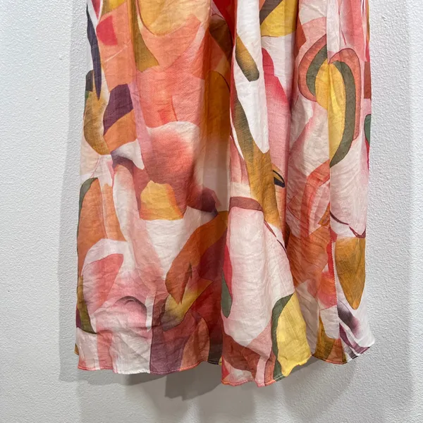 Petal & Pup Laquin Long Sleeve Maxi Dress Abstract Floral Cutout Bow Back Large‎ - Image 8