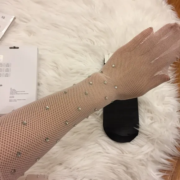 Aldo rhinestone fishnet stockings. S/M - Image 2