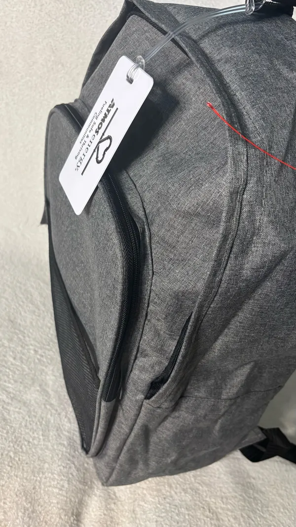 Lightweight Gray Backpack NWT Compartment Daypack For School Work Travel - Image 8
