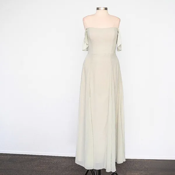 Jenny Yoo - ‎ Bridesmaid Elsie Off The Shoulder Flutter Sleeve Chiffon Dress - Image 2