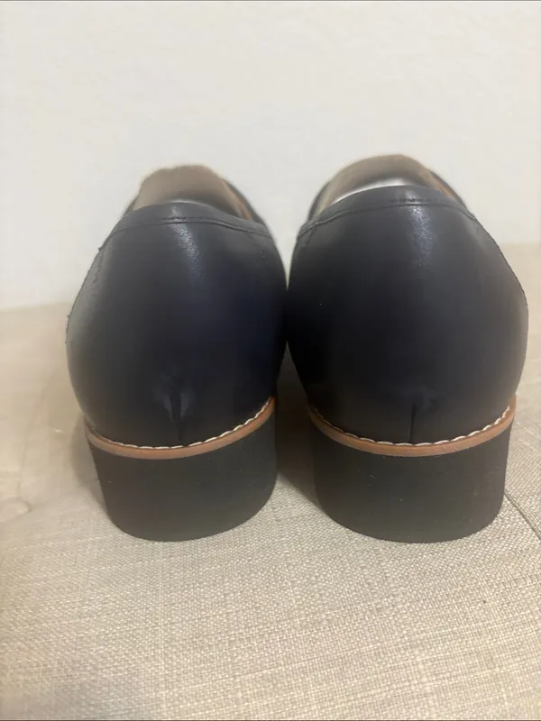 Vionic Cheryl II Lug Penny Loafers -navy blazer Leather Orthotic Support size11 - Image 4
