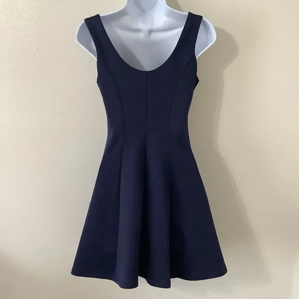 City Studio Navy Lace Detail‎ Going Out Date Night Formal Stretch Dress Small - Image 5