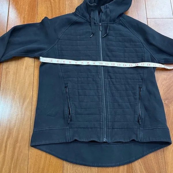 lululemon Fleece Be True Moto‎ Full Zip Heavyweight Cotton Fleece Hooded size 10 - Image 8