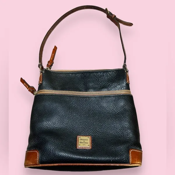 Vintage Dooney & Bourke CLAREMONT Cross Body Pebbled Leather Purse - Image 8