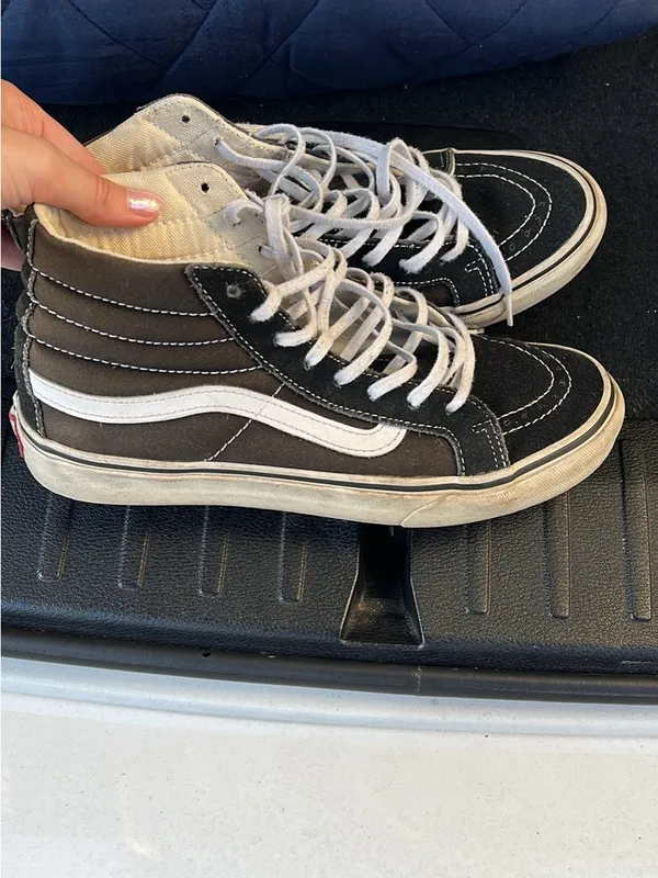 Vans Classic Sk8-Hi Black High-Top Sneakers - Image 2