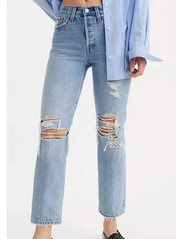 Levi's Premium WEDGIE STRAIGHT FIT WOMEN'S JEANS 30x30 LIght Wash Probably Ok - Image 2