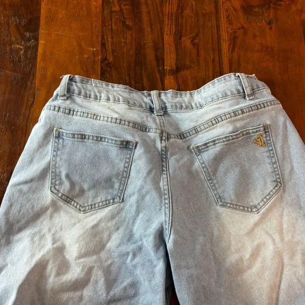 VIP‎ Jeans Womens Size 7/28 Light Wash High Rise Wide Leg Baggy Denim Jeans - Image 12