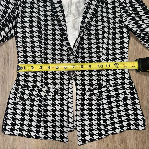 Xtaren Black & White Houndstooth Blazer - Size Small - Image 4