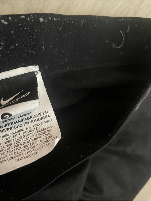 Nike Black Pro Leggings with White Swoosh - Image 2