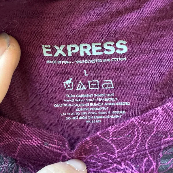 Express Cyber Grunge Affliction Style Graphic Tee - Image 3