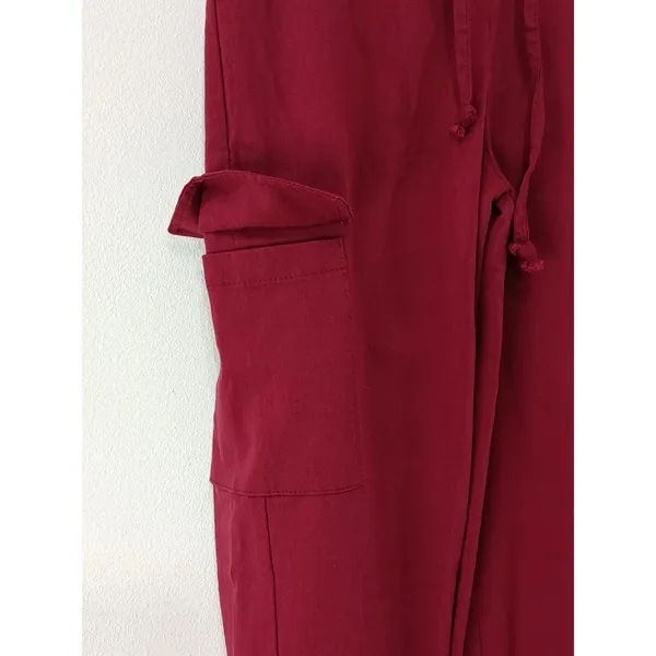 Faden Women’s Cargo Jogger Pants Burgundy Size Medium - Image 4
