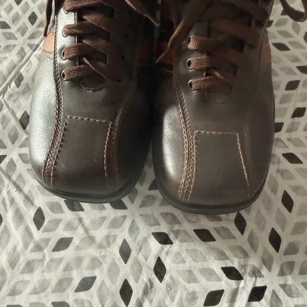 No Boundaries Vintage Y2k 90s‎ Brown Lace Up Sneakers Women 7 Square Grunge - Image 3