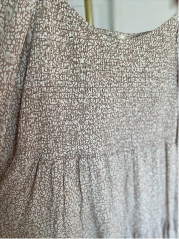Altar’d State Floral Smocked Mini Dress M Romantic Cottagecore Prairie Feminine‎ - Image 6