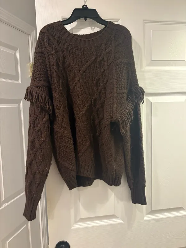 Fringe sweater Brown - Image 2