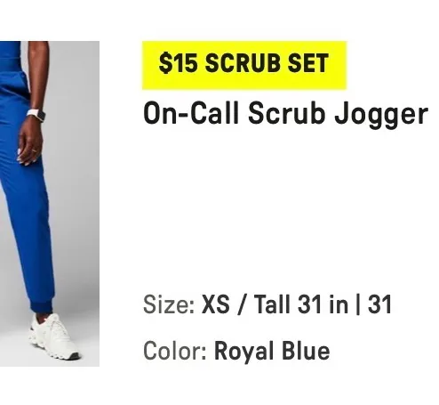 Fabletics On-Call Scrub Joggers XS Tall - Image 4